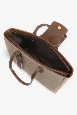 Bolso shopper efecto lona