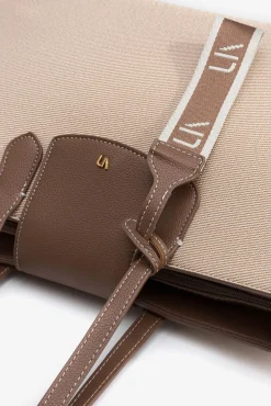 Bolso shopper efecto lona