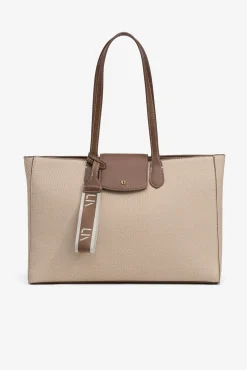 Bolso shopper efecto lona