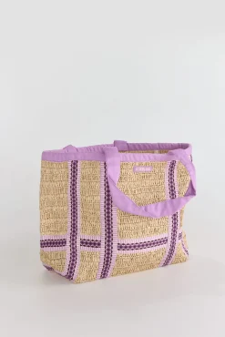 Bolso shopper rafia cintas