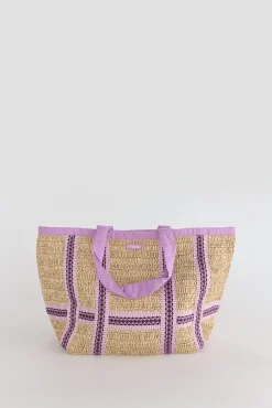 Bolso shopper rafia cintas