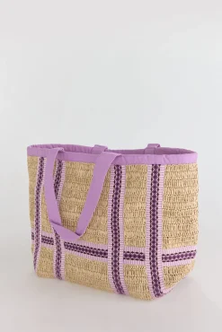 Bolso shopper rafia cintas