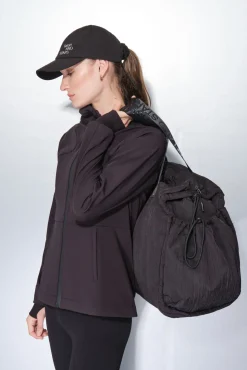 Bolso viaje nylon negro satinado