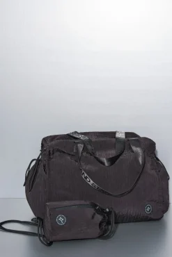 Bolso viaje nylon negro satinado
