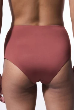 Braga alta de bikini marrón