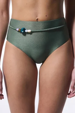 Braga alta de bikini verde