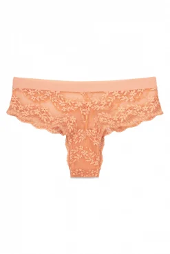 Braga ancha brasileña encaje naranja peach