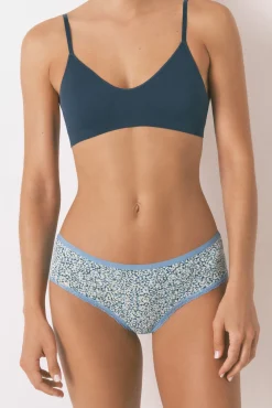 Braga ancha brasileña print azul