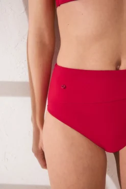Braga bikini alta moldeadora rojo