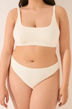 Braga bikini ancha rib crema