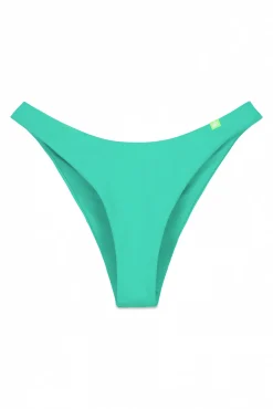Braga bikini brasileña frunce verde