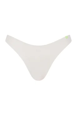 Braga bikini brasileña frunce blanco