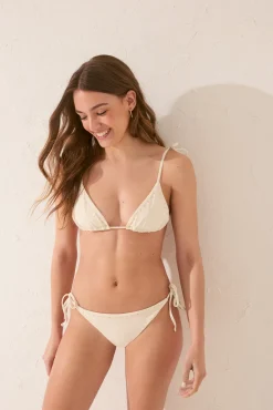 Braga bikini brasileña marfil strass brillos