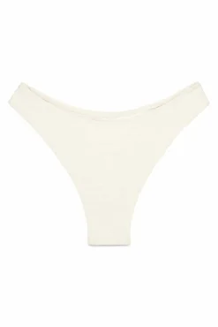 Braga bikini brasileña tejido blanco plisado