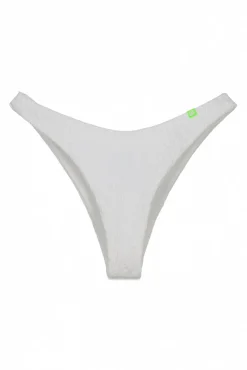 Braga bikini brasileña textura miniflor blanco