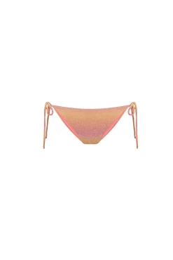 Braga bikini clásica tiras brillo degradado rosa