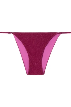 Braga bikini clásica tiras brillo rosa