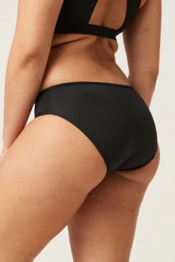 Braga bikini menstrual adolescente nailon reciclado negra absorción ligera moderada
