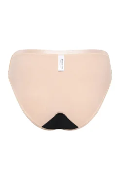 Braga bikini menstrual adolescente nailon reciclado negra absorción ligera moderada
