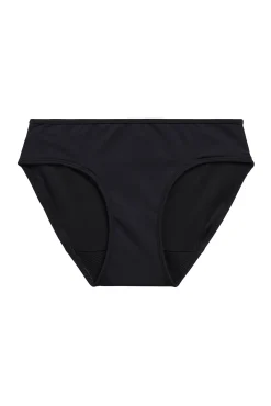 Braga bikini menstrual adolescente nailon reciclado negra absorción ligera moderada