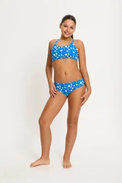 Braga bikini menstrual adolescente Boho Botanical Blue