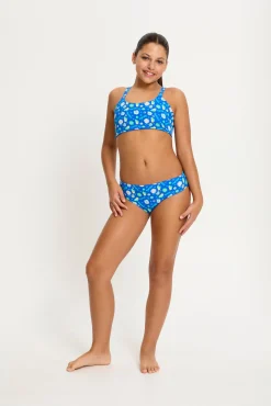 Braga bikini menstrual adolescente Boho Botanical Blue