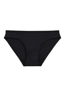 Braga bikini menstrual alta nailon reciclado negra absorción ligera moderada