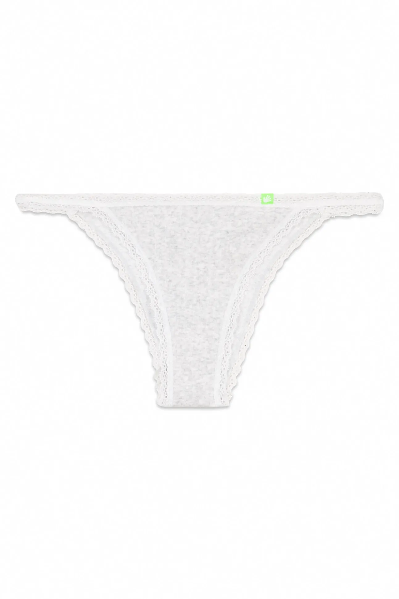Braga brasileña seamless pointelle gris