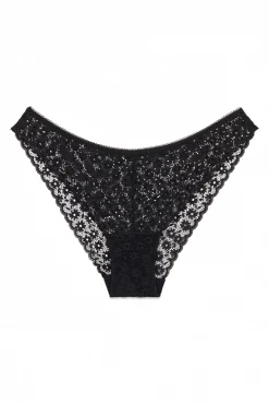 Braga clásica encaje floral negro