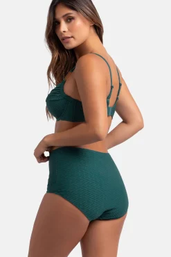 Braga de bikini alta moldeadora verde