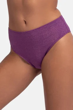 Braga de bikini brasileña brillo morado