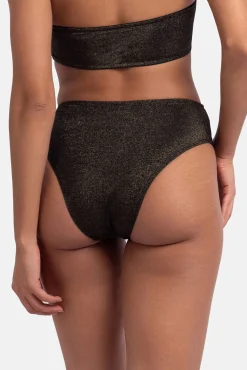 Braga de bikini brasileña lúrex negro