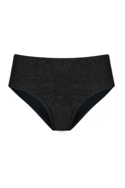 Braga de bikini brasileña lúrex negro
