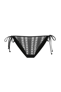 Braga de bikini clásica crochet negro