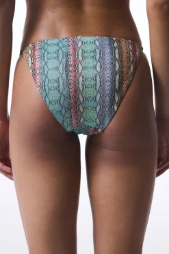 Braga de bikini clásica print serpiente brillo