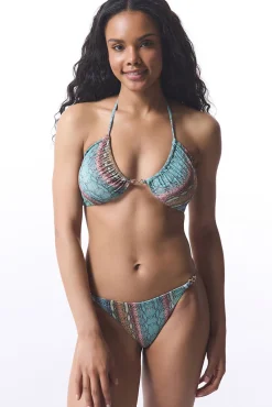 Braga de bikini clásica print serpiente brillo