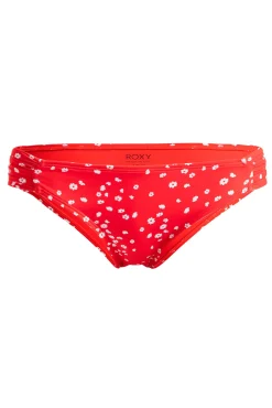 Braga de bikini clásica roja print flores