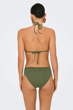 Braga de bikini clásica verde lurex