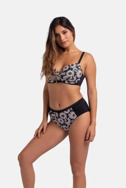 Braga de bikini media clásica estampada