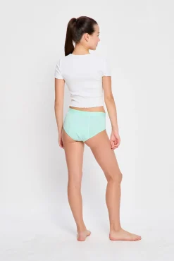 Braga Menstrual Adolescente Boyleg Algodón Orgánico Flujo Abundante Green