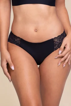 Braga menstrual de encaje negra – Absorción media