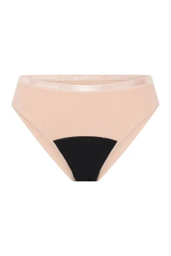 Braga menstrual encaje alta bambú negra absorción ligera moderada