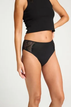 Braga menstrual encaje bambú negra absorción moderada abundante