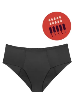 Braga menstrual hipster negra – Absorción súper fuerte