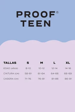 Braga menstrual para adolescente estilo Boyshort Absorción medium