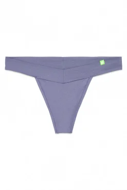 Braga tanga microfibra brillo azul