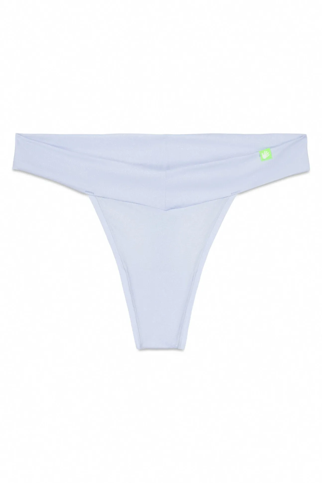 Braga tanga microfibra brillo azul claro