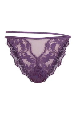 Braguita brasileña tira encaje morado