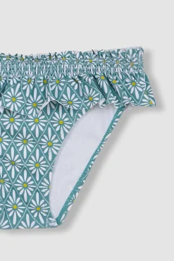 Braguita estampado flor geométrica azul claro