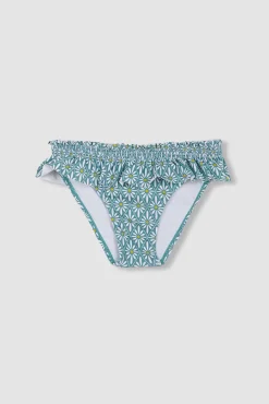 Braguita estampado flor geométrica azul claro